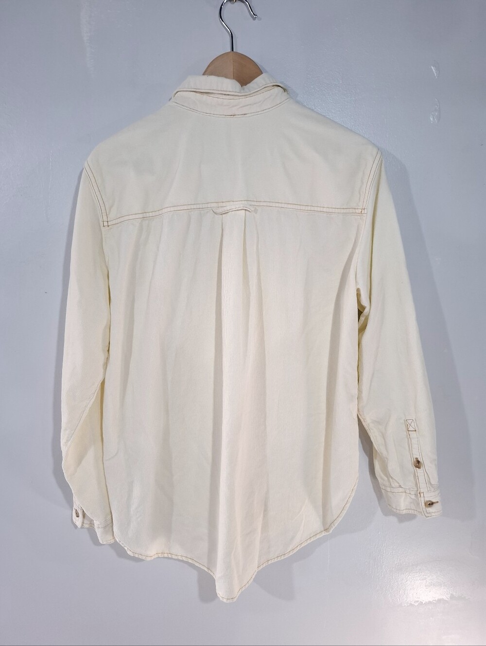 Pilcro Women's Button Down Shirt Corduroy Sz M Relaxed Soft Cotton Utility Fall - Picture 7 of 12